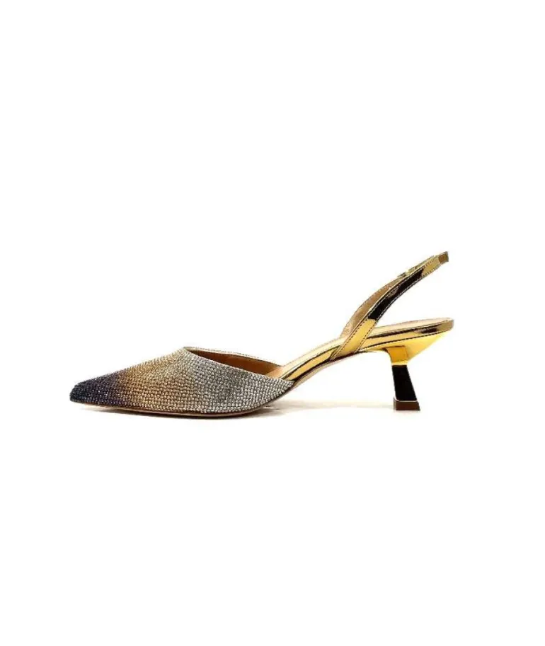 Chantal 1906 Cuir Strass Or