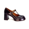Chie Mihara Kaime Cuir Vernis Grape