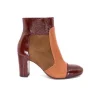 Chie Mihara Wetop Cuir, Cuir Vernis, Daim Marron
