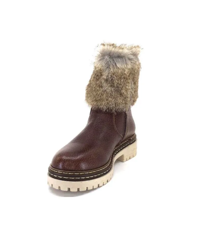 Ivoire 108523 Cuir Graine Marron