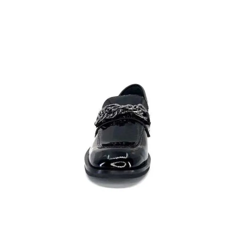 Ivoire 77502 Falconi Cuir Vernis Noir