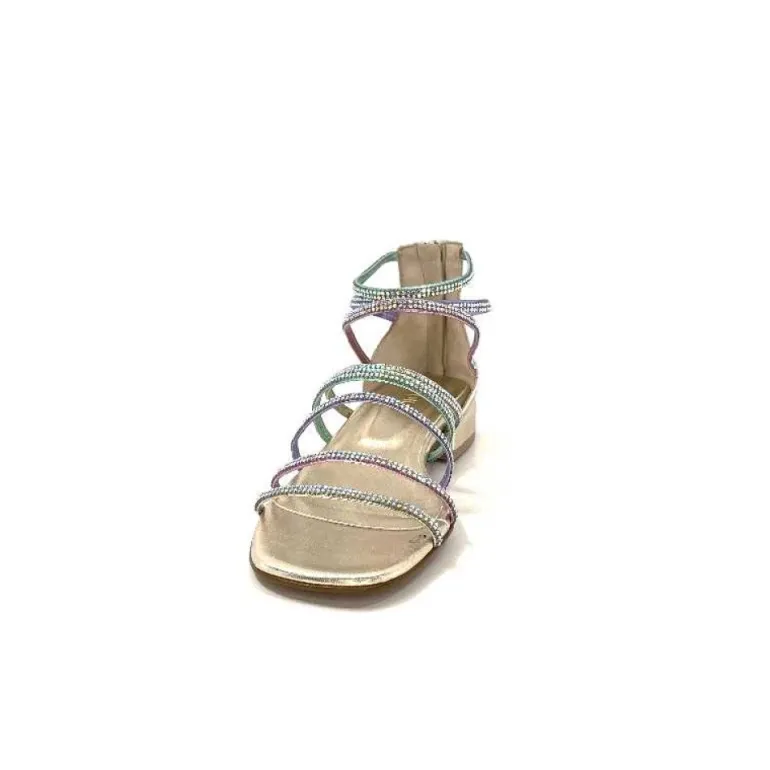 Ivoire E35.008 Cuir Or Strass Multi