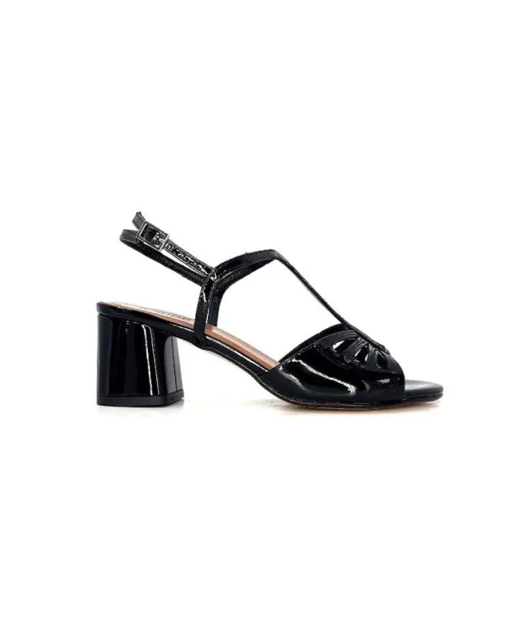 Ivoire F2295 Venezia Cuir Vernis Noir