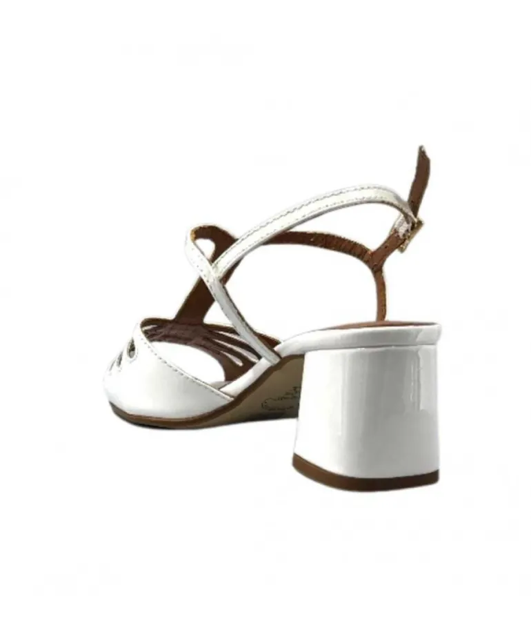 Ivoire F2295 Venezia Cuir Vernis Blanc