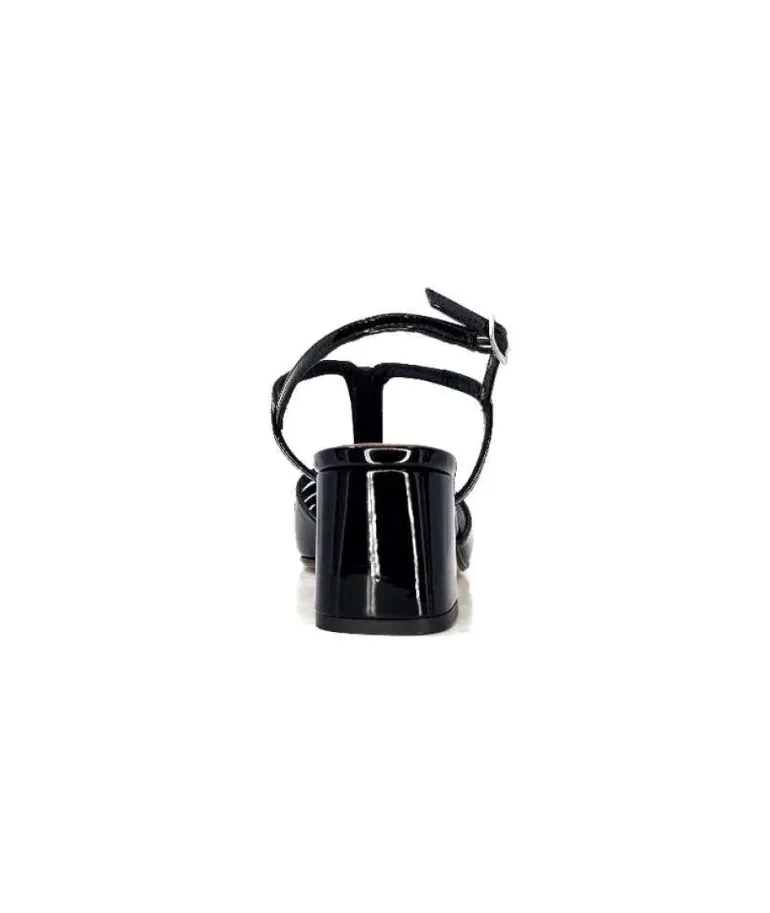 Ivoire F2295 Venezia Cuir Vernis Noir