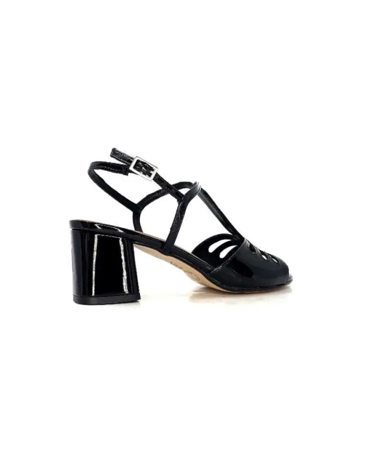 Ivoire F2295 Venezia Cuir Vernis Noir