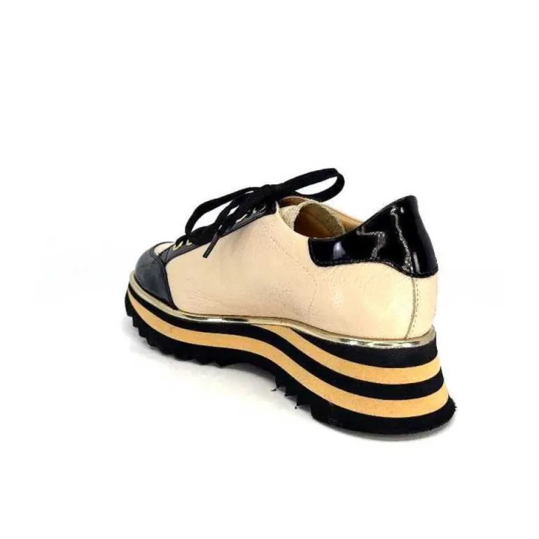 Ivoire H985M Cuir Vernis Noir Beige