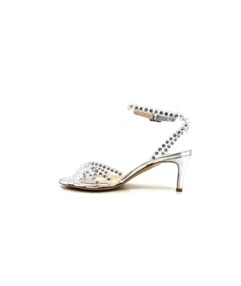 Ivoire Linda Cuir Metal Argent