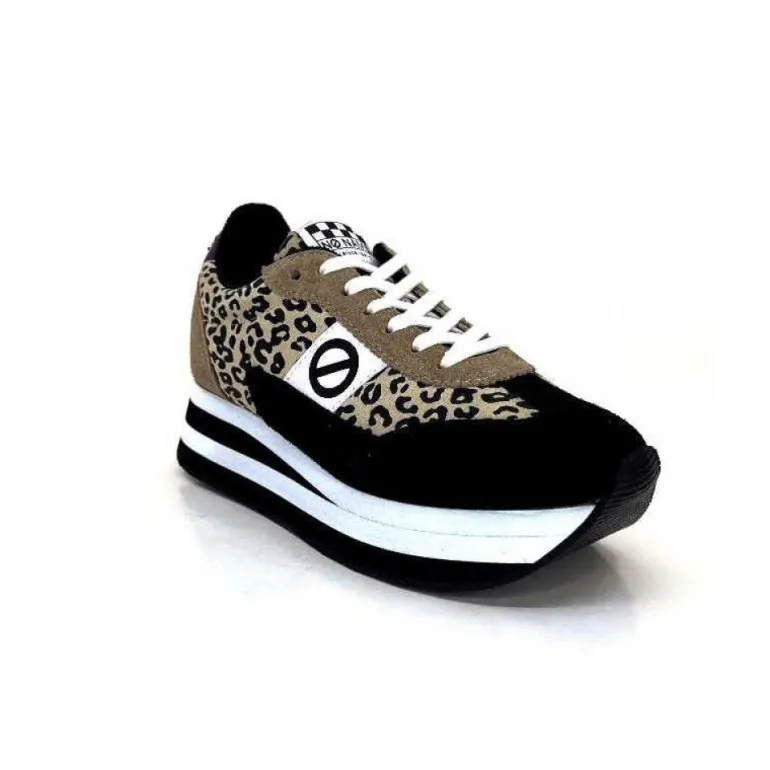 No Name Flex M Jogger Daim Textile Beige Et Noir