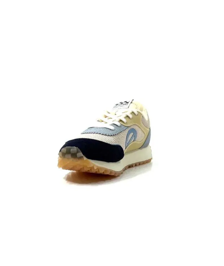 No Name Punky Jogger Daim Bleu Textile Beige