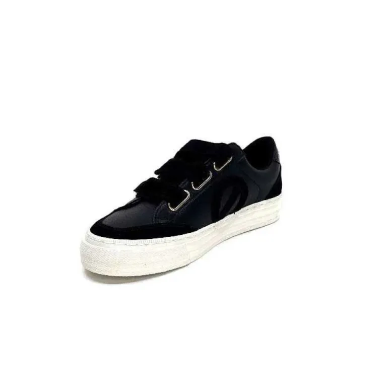No Name Strike Straps Cuir Noir
