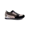 Reqins Electra Mix Daim Noir, Gris Cuir Acier & Cuir Vernis Noir