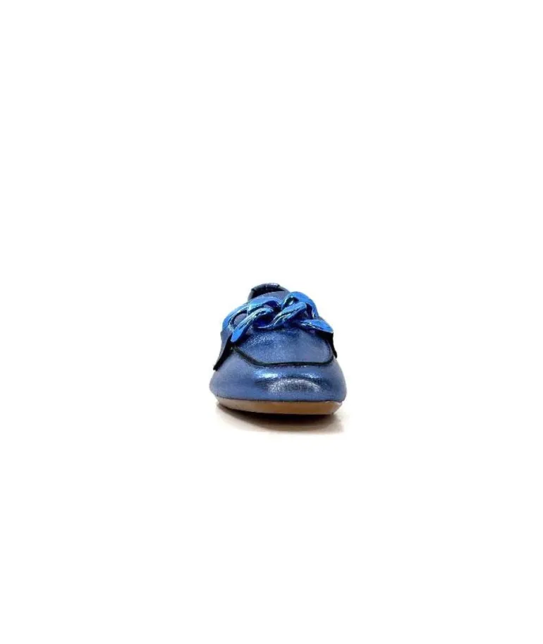 Requins Hartega Cuir Metal Bleu