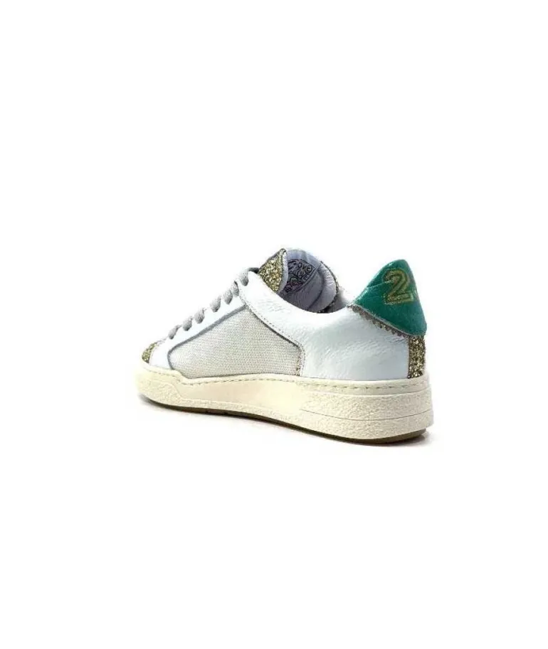 Semerdjian Smr Duck 9433 Cuir Blanc Glitter Or