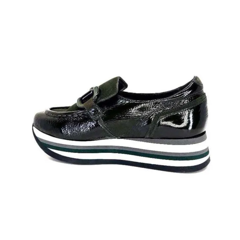 Softwaves 7.78.61 Cuir Vernis Et Daim Kaki