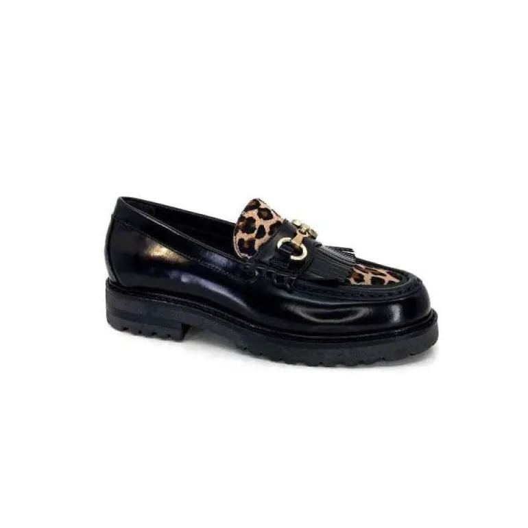 Triver Flight 707.01B Cuir Noir Poulain Leo