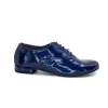 Xavier Danaud Cross Cuir Vernis Bleu